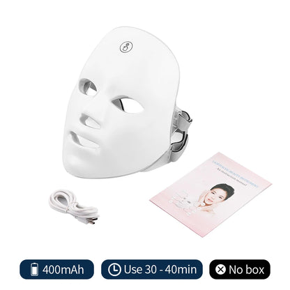 Luxe Beauty-Bloom™Rechargeable Facial LED Mask 7 Colors LED